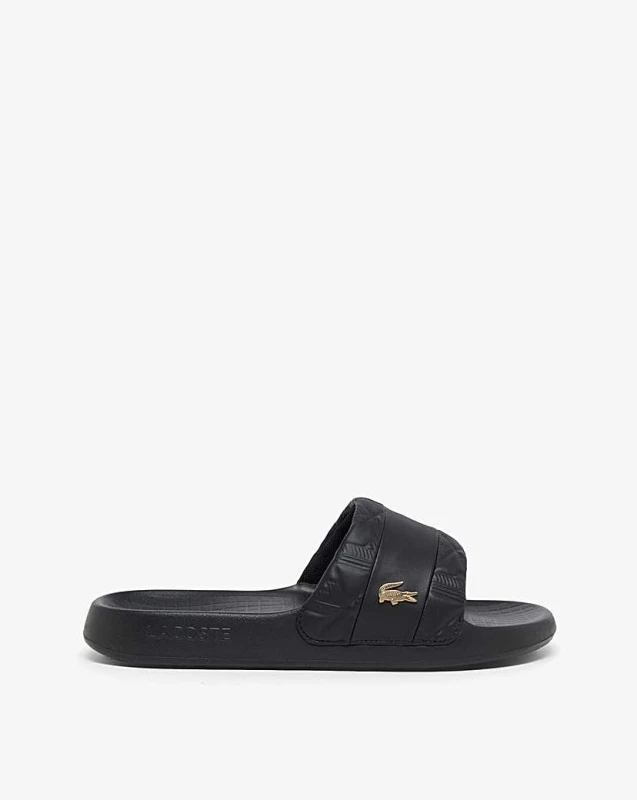 Image of Lacoste Lacoste Serve Hybrid Slide - Black - Lacoste - Size: 7 Black Male 7 LA32801