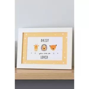 Image of Personalised A4 Scandi Animals Framed Print
