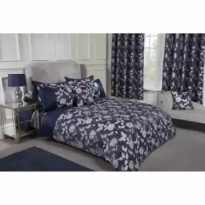 Image of Emma Barclay Butterfly Meadow Duvet Set Single Bed Navy