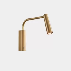 Image of Gamma Extend LED Reading Light Adjustable Arm Matt Gold IP20 2.1W 2700K