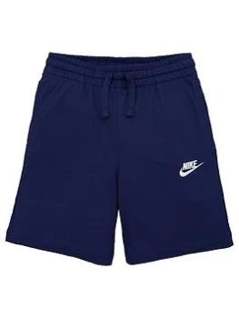 Image of Nike Boys NSW Jersey Short - Navy, Blue/White, Size S=8-9 Years