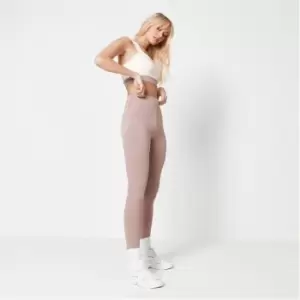 Image of Missguided MSGD Sports High Waisted Gym Leggings - Brown