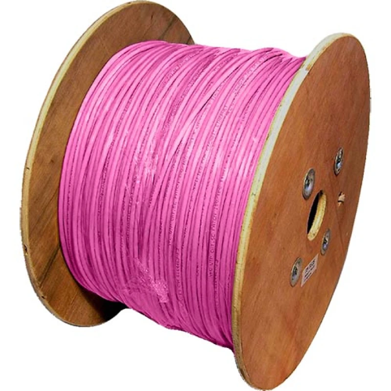 Image of Cablenet Cat6a Pink S/FTP LSOH 26AWG Stranded Patch Cable 500m Reel