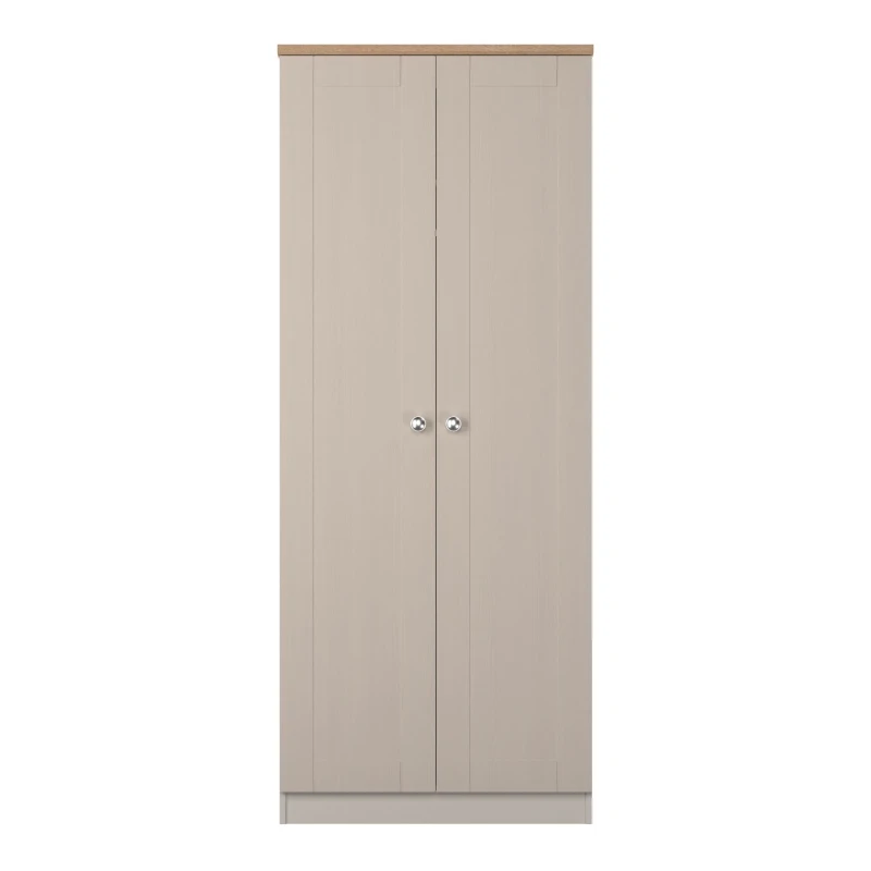 Image of Welcome Furniture Welcome Furniutre Sussex Tall Plain Double Wardrobe - Ready Assembled SUS080KABO