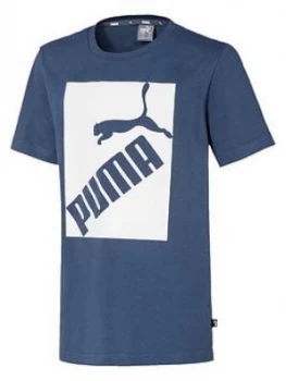 Image of Puma Big Logo T-Shirt - Blue