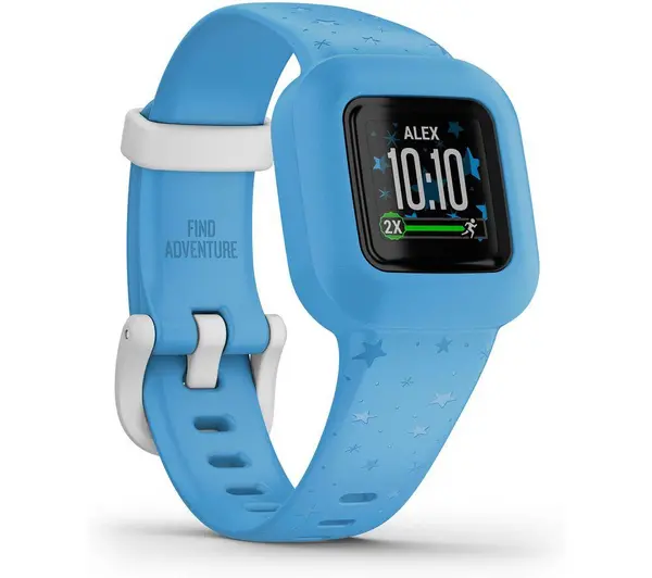 Image of Garmin vivofit jr. 3 Kid's Activity Tracker - Stars Blue, Adjustable Band, Blue 753759263560