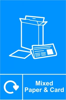 Image of Spectrum Industrial Recycle Sign Mixed PaperCard 150x200mm SAV 18136