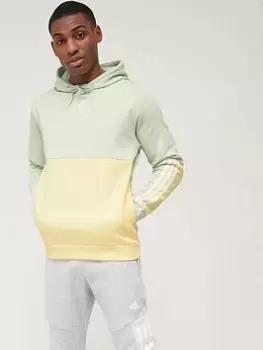 Image of adidas Colourblock Hoodie - Yellow, Yellow, Size S, Men