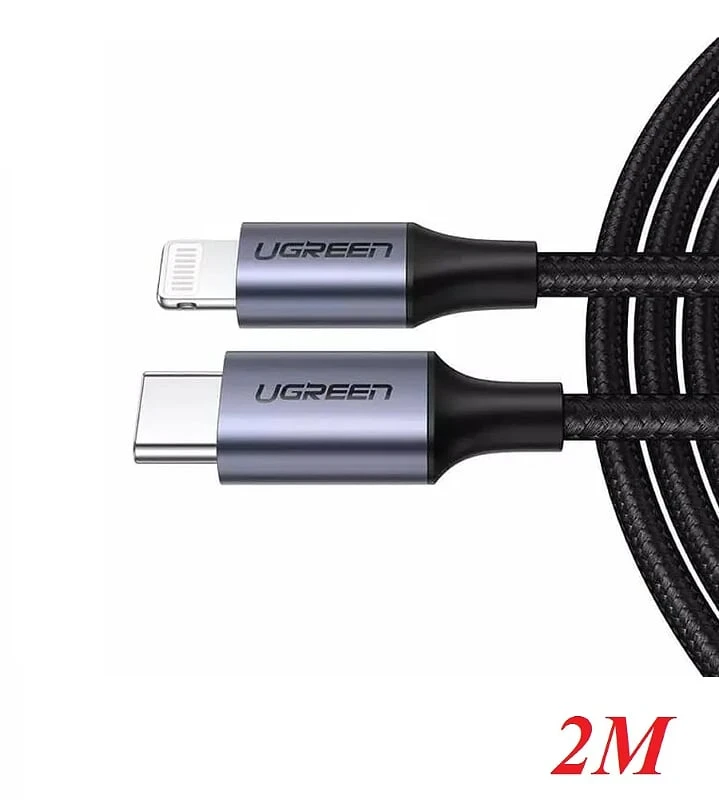 Image of Ugreen 60761 mobile phone cable Black 2m USB C Lightning 60761