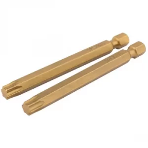 Image of Draper Expert 10717 T40 1/4" Hex Tx Star Titanium Nitride Bit 75mm...