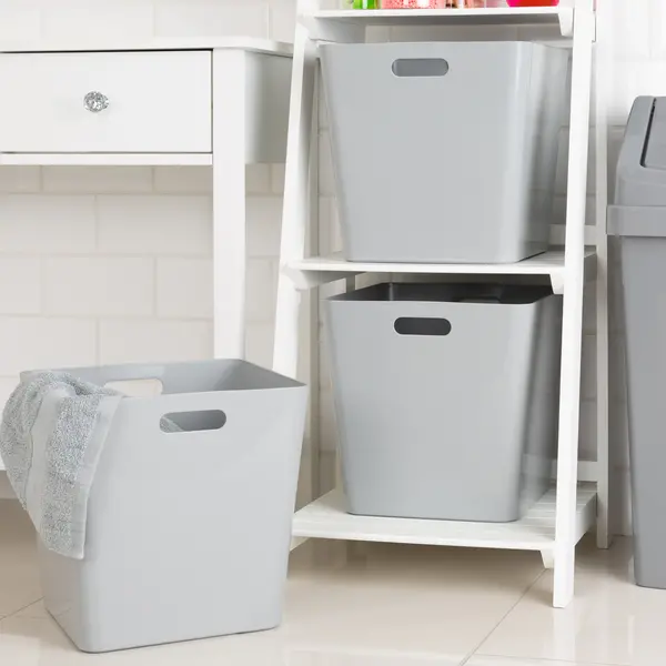 Image of Wham Studio Set of 3 Storage Baskets, 15.01 Grey