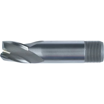 Image of 7.00MM HSS-Co 8% 3 Flute Threaded Shank Slot Drills - Uncoated