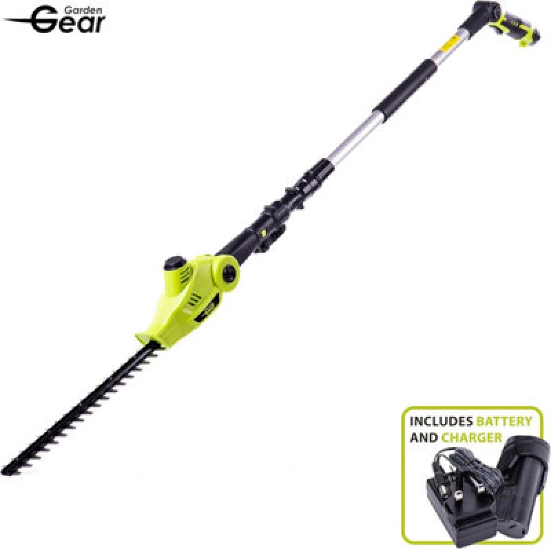 Image of Garden Gear 12V Cordless Telescopic Hedge Trimmer, 450mm Blade, 240Cm Reach, 2.0Ah Battery, Lightweight, Fast Charger