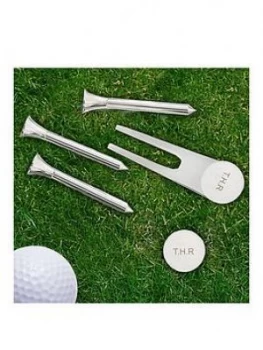 Image of Personalised Golf Set Including Tees, Pitch Repairer And A Marker Pen, One Colour, Women