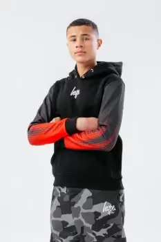 Image of HYPE RED FADE SLEEVE KIDS HOODIE