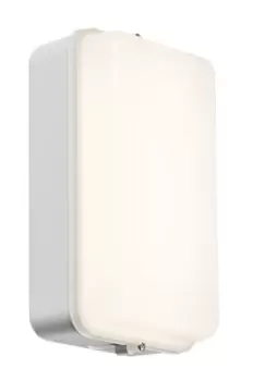 Image of KnightsBridge 230V IP54 5W LED Security Amenity Bulkhead White Base with Opal Diffuser Cool White 4000K