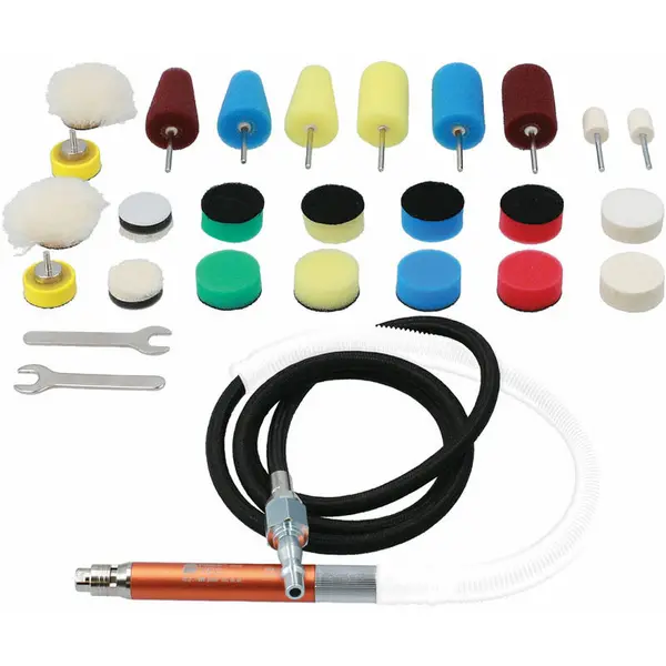 Image of POWER-TEC Power-TEC Pneumatic Detail Polishing Tool Kit 92559 5018341925598
