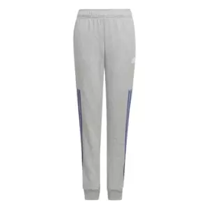 Image of adidas 3-Stripes Tracksuit Kids - Medium Grey Heather / Royal Bl