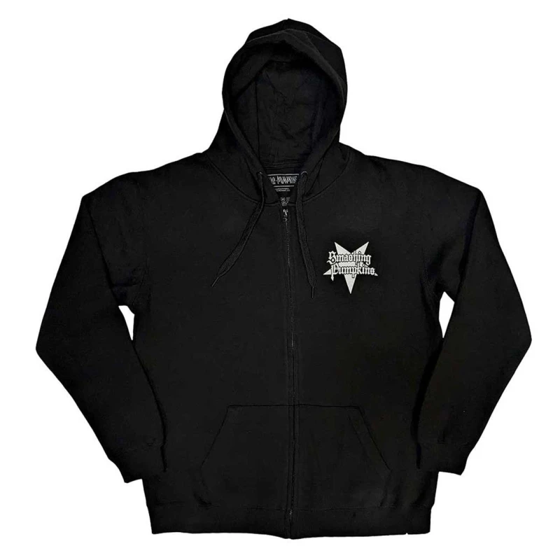 Image of The Smashing Pumpkins The Smashing Pumpkins Men Zero Halo Full Zip Hoodie in Black Size: large Black L Male 5063425485376