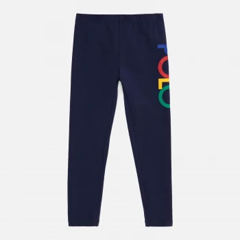 Image of Polo Ralph Lauren Girls Retro Logo Leggings - French Navy - 12 Years