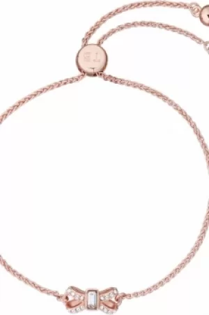 Image of Ted Baker Jewellery Sabsal Crystal Sparkle Bow Drawstring Bracelet TBJ2526-24-02