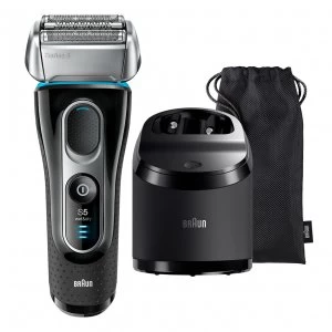 Image of Braun Series 5 5197cc Wet & Dry Mens Electric Foil Shaver - Black (without Clean & Renew cartridge)