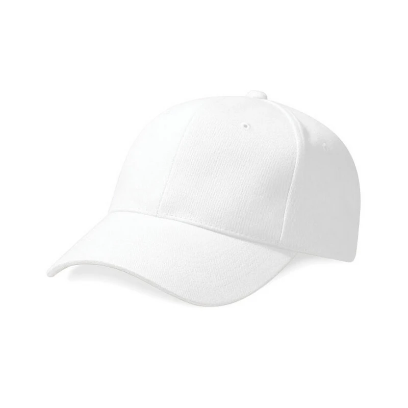 Image of Beechfield Beechfield Men Pro-Style Heavy Brushed Cotton Baseball Cap in White White One Size Male 5063470026395