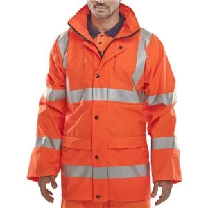Image of BSeen High Visibility Super B Dri Breathable Jacket Medium Orange Ref