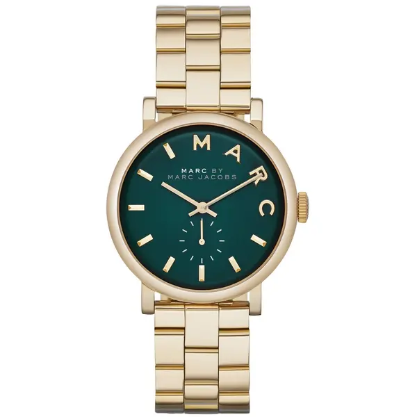 Image of Marc Jacobs MBM3245 Baker Gold Green Dial Ladies Watch