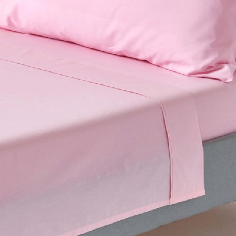 Image of Homescapes Pink Egyptian Cotton Flat Sheet 200 Tc, King