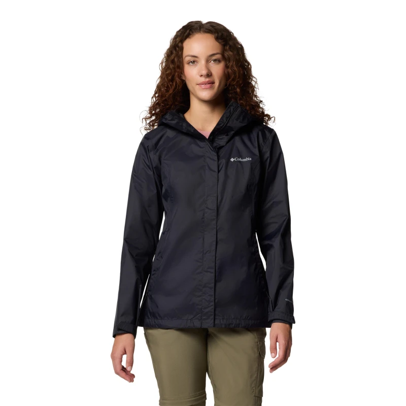 Image of Columbia Womens Arcadia Packable Waterproof Jacket Black female 8 (XS)