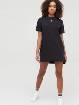 Image of adidas Originals Trefoil T-Shirt Dress - Black, Size 16, Women
