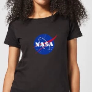 Image of NASA Logo Insignia Womens T-Shirt - Black - M