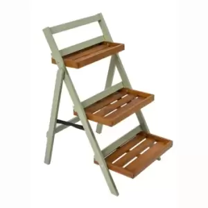 Image of Florenity Verdi Folding Pot Shelf - Natural/Green