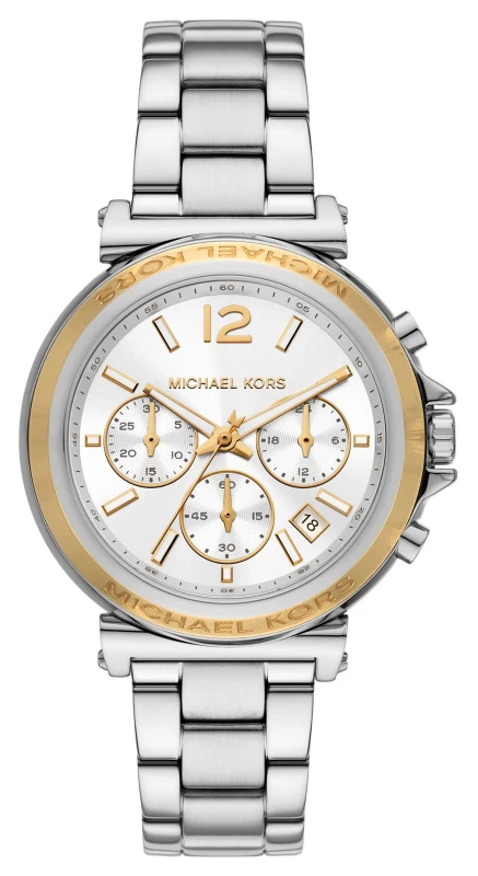 Image of Michael Kors MK7495 Womens Maren (40mm) Silver Chronograph Watch