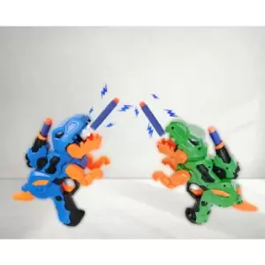 Image of Hirix Dinosaur Game Blaster Gun With Soft Foam Darts & Targets Green