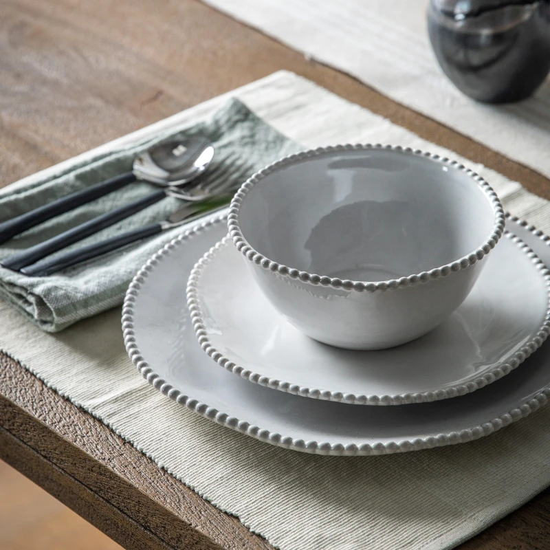 Image of Gallery Interiors Set of 4 Alon Organic Beaded Bowl Natural