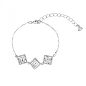 Image of Ted Baker Ladies Palilla Pearl Frame Crystal Square Bracelet