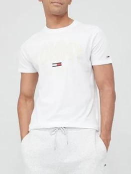 Image of Tommy Jeans Shadow Tommy Print T-Shirt - White