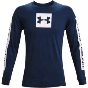 Image of Under Armour Camo Box T Shirt Mens - Blue