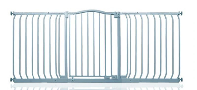 Image of Safetots Curved Top Safety Gate, 170Cm - 179Cm, Matt Grey, Pressure Fit Stair Gate