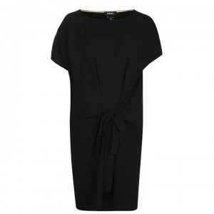 Image of DKNY Short Sleeve Tie Dress - BLACK