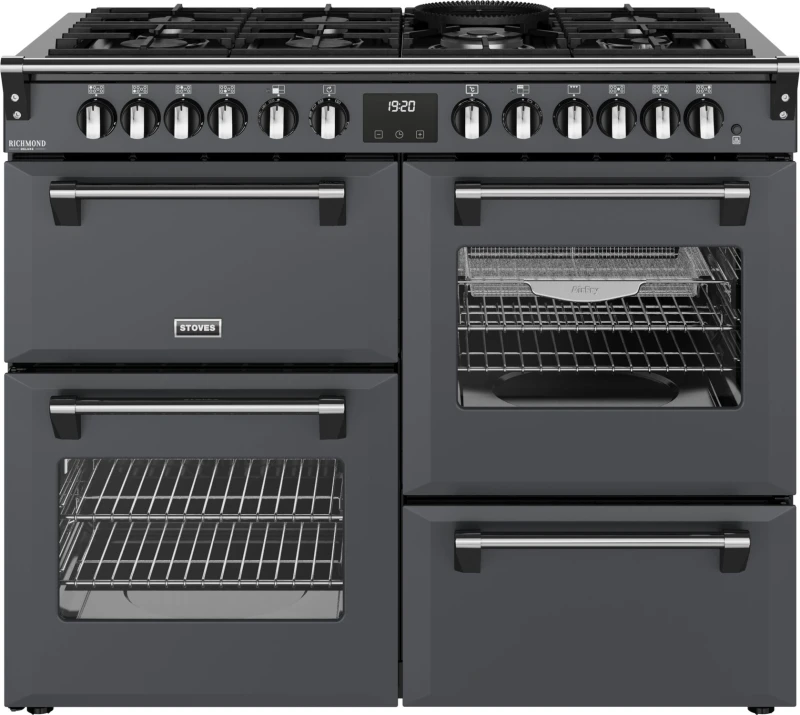 Image of Stoves Richmond DX 110cm Dual Fuel Range Cooker - Anthracite Grey 444412027 Grey