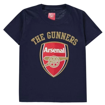 Image of Source Lab Arsenal FC Crest T Shirt Junior Boys - Navy
