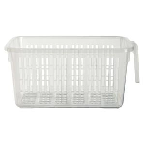 Image of Whitefurze Handy Basket with Handle, Clear, 26cm