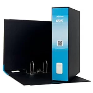 Image of Esselte DOX 2 Class Lever Arch File Foolscap Light Blue Pack of 6
