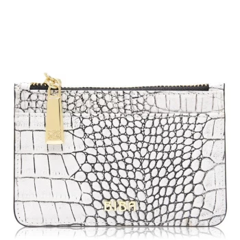 Image of Biba BIBA Leather Zip Top Coin Purse - White Croc