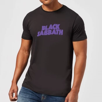 Image of Black Sabbath Logo Mens T-Shirt - Black - 4XL - Black