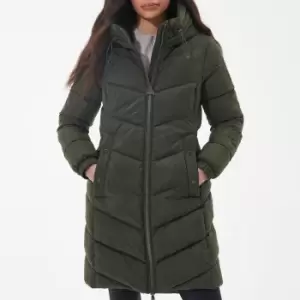 Image of Barbour International Longline Boston Quilted Shell Hooded Coat - UK 16