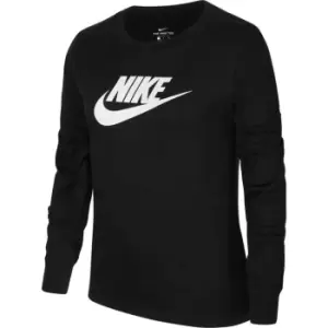 Image of Nike Sportswear Big Kids (Girls') Long-Sleeve T-Shirt - Black